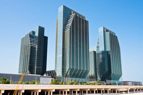 Abu Dhabi Downtown streets with skyscrapers — Stock Photo, Image