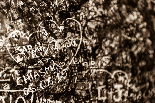 The wall full of messages