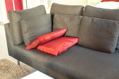 Modern kanepe yastık ile