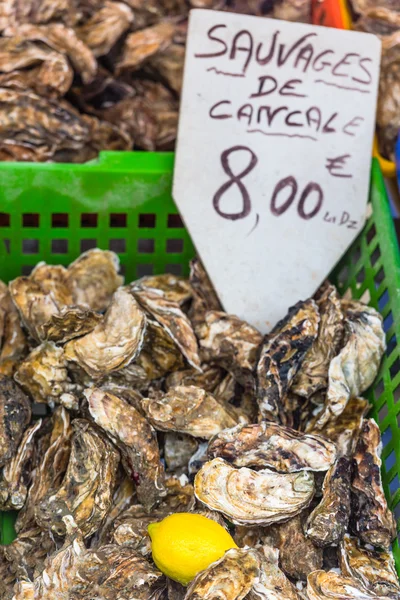 Austernmarkt in Cancale — Stockfoto