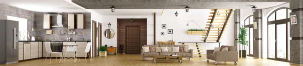 Modern Daire iç panorama 3d render