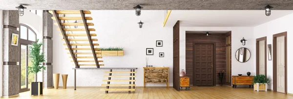 Hall with staircase 3d rendering — Stock Photo, Image