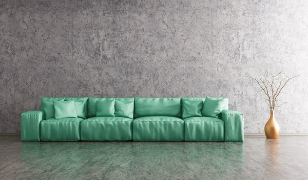 Interiør af stue med sofa 3d rendering - Stock-foto