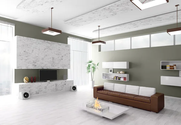 현대식 거실의 내부 — 스톡 사진