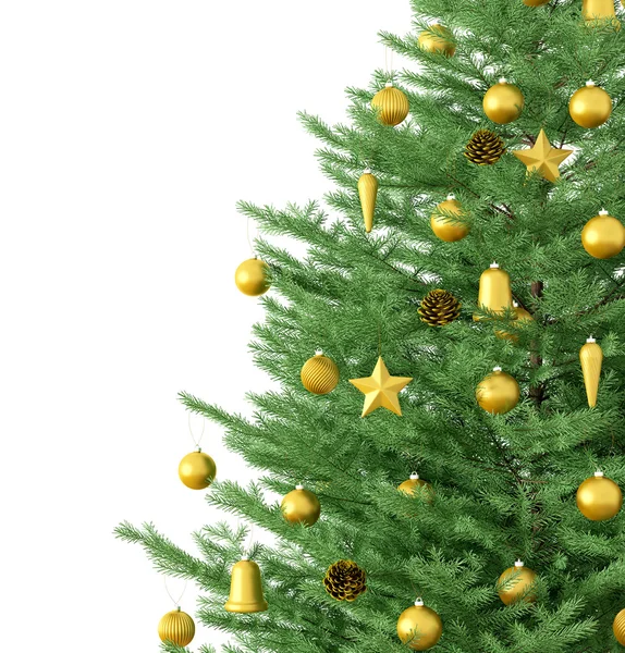 Christmas tree isolated 3d rendering — Stock Photo, Image