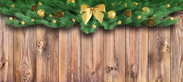 Adorno de Navidad sobre tablones de madera 3d representación —  Fotos de Stock