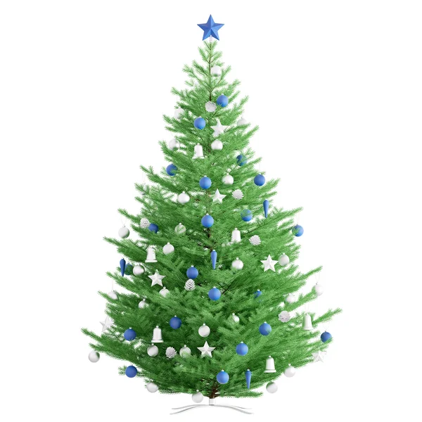 Χριστουγεννιάτικο έλατο δέντρο απομονωμένες 3d καθιστούν — Φωτογραφία Αρχείου
