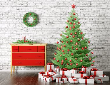 Noel iç 3d rendering