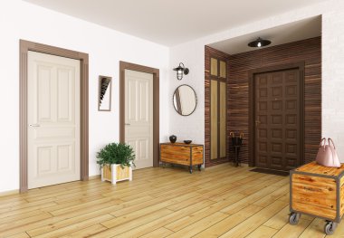 Hall iç 3d render