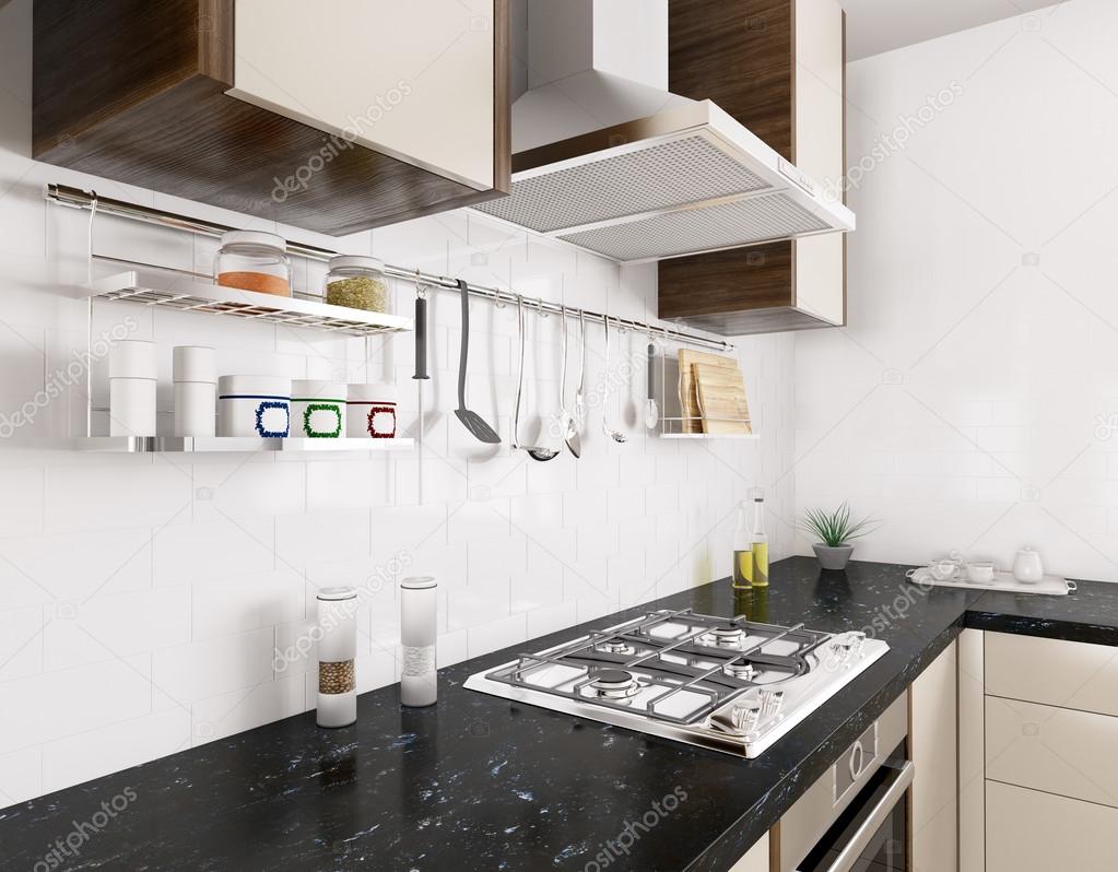 moderne Küche Interieur 3D-Rendering — Stockfoto © scovad #99004056 moderne Küche Interieur 3D-Rendering — Stockfoto © scovad #99004056