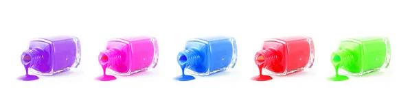 Set of  spilled nail polish — Stock Photo, Image