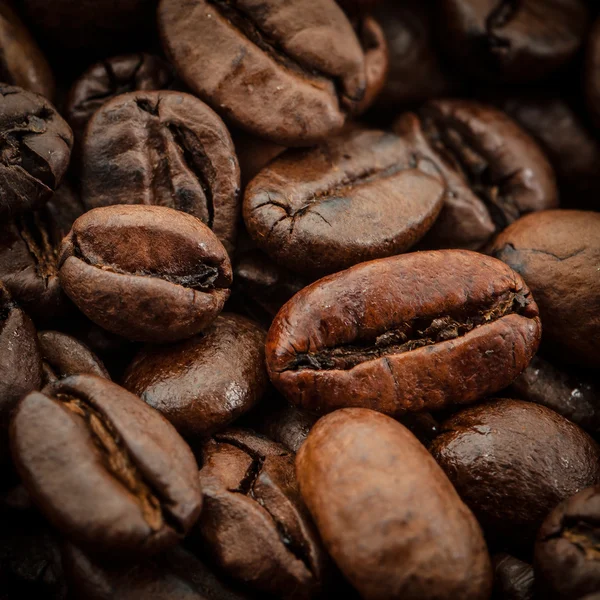 Gebrande koffiebonen, kan worden gebruikt als achtergrond — Stockfoto