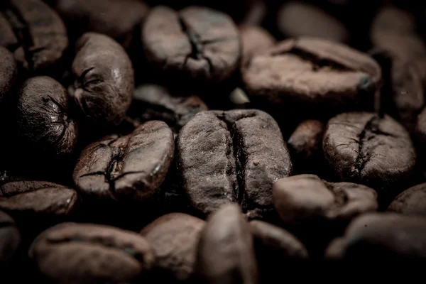 烘烤咖啡豆，可用作背景 — 图库照片