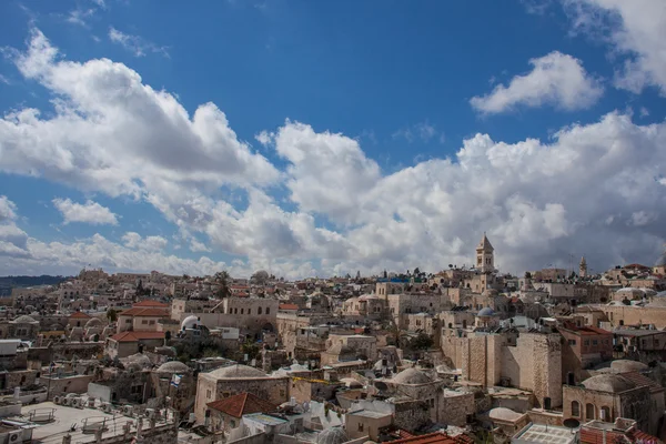 Vista de los monumentos de la Ciudad Vieja de Jerusalén , — Foto de Stock