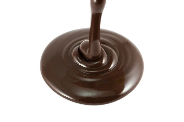 Chocolate falling from above — Stock Photo, Image