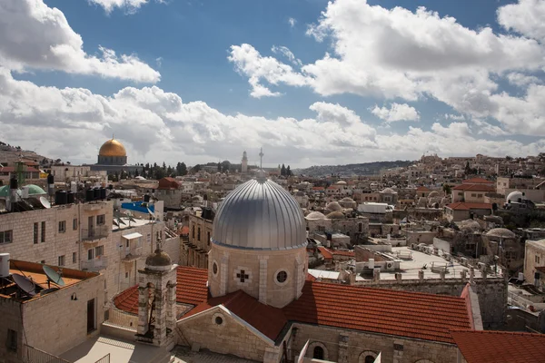 Vista de los monumentos de la Ciudad Vieja de Jerusalén , — Foto de Stock