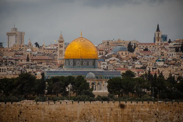 Vista de los monumentos de la Ciudad Vieja de Jerusalén , — Foto de Stock