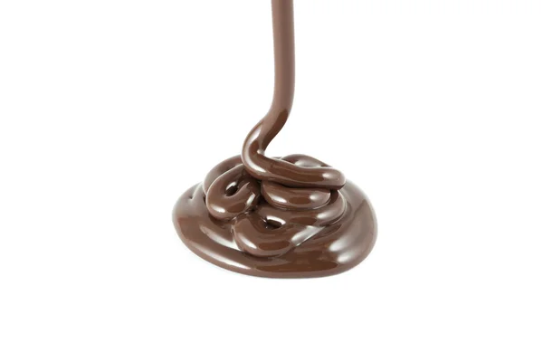 Chocolate caindo de cima — Fotografia de Stock