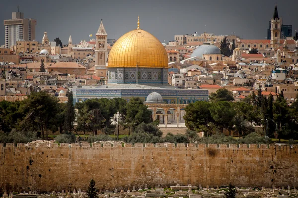 Vista de los monumentos de la Ciudad Vieja de Jerusalén , —  Fotos de Stock