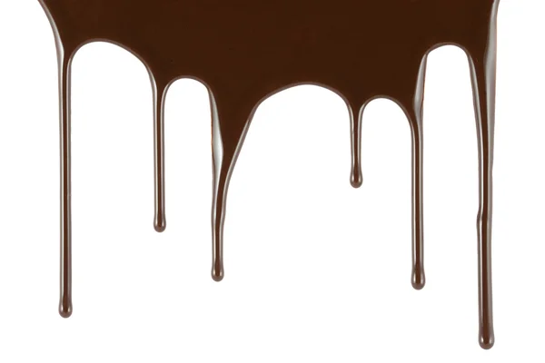 Chocolate caindo de cima — Fotografia de Stock