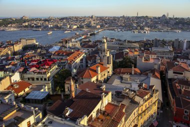 Galata kulesinden Boğaz'ın panoramik manzaralı