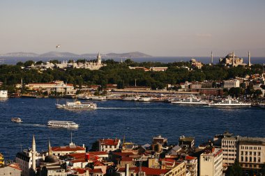 Galata kulesinden Boğaz'ın panoramik manzaralı