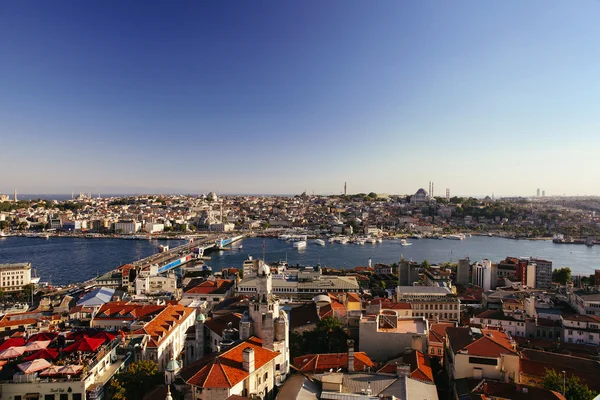Panoramic view of Bosphorus from Galata Tower — Stock Photo, Image