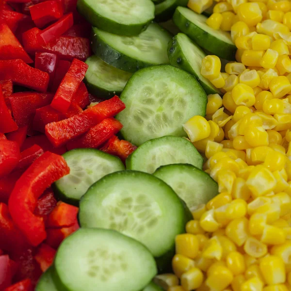 Lekkere gemengde groenten achtergrond — Stockfoto