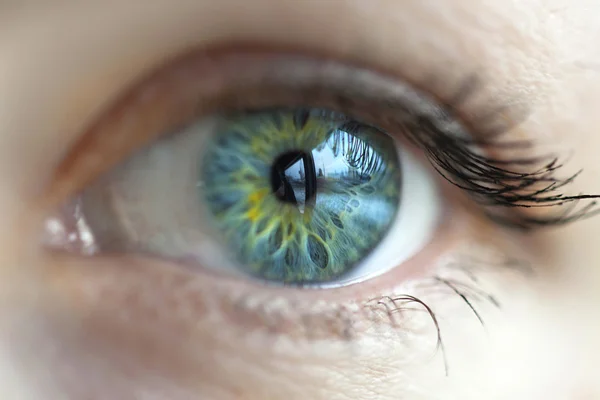 Frauen Augenfarbe mit Linsen verändert — Stockfoto