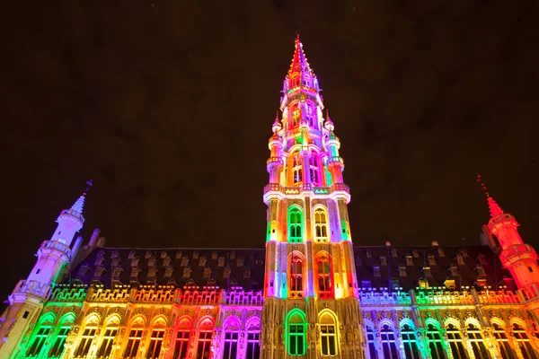 Grote Markt - Главная площадь и ратуша Брюсселя, Бельгия — стоковое фото