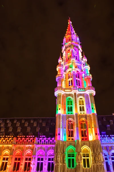 Grote markt - Hauptplatz und Rathaus von Brüssel, Belgien — Stockfoto