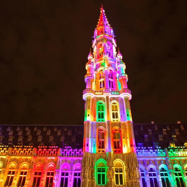 Grote Markt - Главная площадь и ратуша Брюсселя, Бельгия — стоковое фото