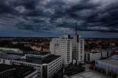 Ericsson Globe, national Indoor arena İsveç yakalanan Stokholm havadan görünümü