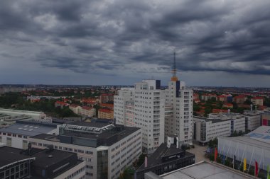 Ericsson Globe, national Indoor arena İsveç yakalanan Stokholm havadan görünümü