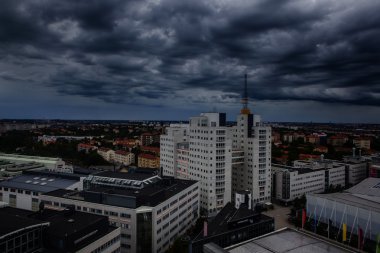 Ericsson Globe, national Indoor arena İsveç yakalanan Stokholm havadan görünümü