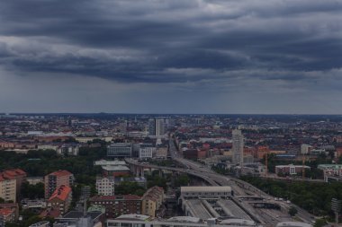 Ericsson Globe, national Indoor arena İsveç yakalanan Stokholm havadan görünümü
