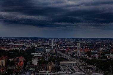 Ericsson Globe, national Indoor arena İsveç yakalanan Stokholm havadan görünümü