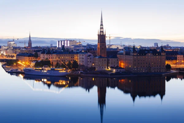 Schilderachtige avond panorama van stockholm, Zweden — Stockfoto