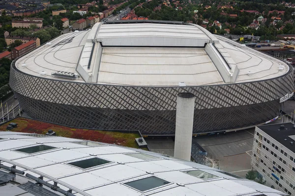 Vista aérea de Estocolmo capturada do Ericsson Globe, a arena nacional interior da Suécia — Fotografia de Stock