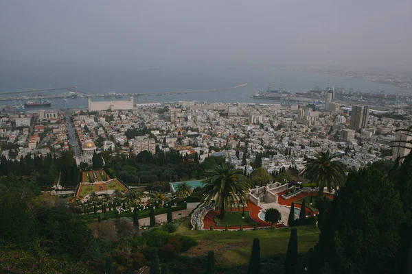 Vista aérea panorámica de Haifa, Israel — Foto de Stock