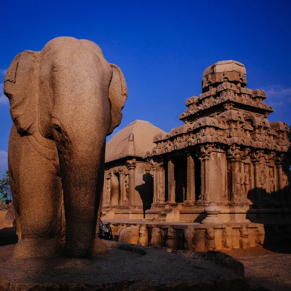 One of the ancient architectural wonders of the Pallava kings in — Stock Photo, Image