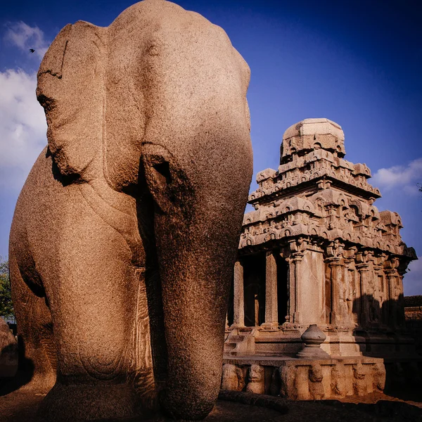 Uma das maravilhas arquitetônicas antigas dos reis Pallava em — Fotografia de Stock