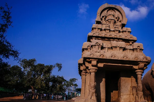 Una de las antiguas maravillas arquitectónicas de los reyes de Pallava en —  Fotos de Stock