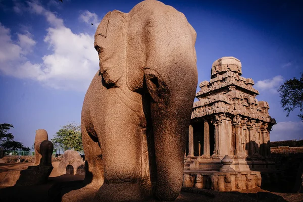 Una de las antiguas maravillas arquitectónicas de los reyes de Pallava en —  Fotos de Stock