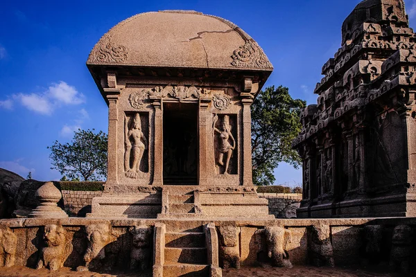 Une des merveilles architecturales antiques des rois Pallava dans — Photo