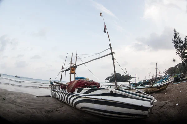 Fischerboote am Strand in sri lanka — Stockfoto