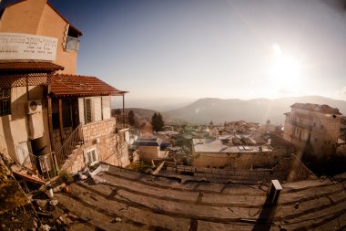 Antik hasid, Ortodox Yahudi Safed'ın eski şehir içinde tipik viev 