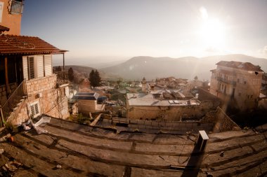 Antik hasid, Ortodox Yahudi Safed'ın eski şehir içinde tipik viev 