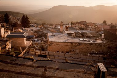 Antik hasid, Ortodox Yahudi Safed'ın eski şehir içinde tipik viev