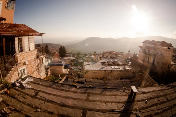 Visor típico em hasid antigo, cidade velha de Safed judaica Ortodox — Fotografia de Stock